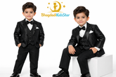 Classic Black Boys Tuxedo Suit – Premium Formal Wear Set