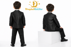 Classic Black Boys Tuxedo Suit – Premium Formal Wear Set