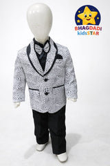 Kids Premium 4-Piece Coat Pant Set | Formal Party Wear Suit for Boys