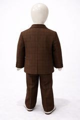 Kids Premium 4-Piece Coat Pant Set | Formal Party Wear Suit for Boys