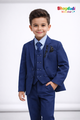 Boys Premium 4-Piece Coat Pant Suit – Burgundy | bhagdadikidsStar
